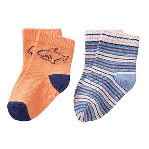 Gymboree Baby Boys 2-Pack Shark and Stripe Socks